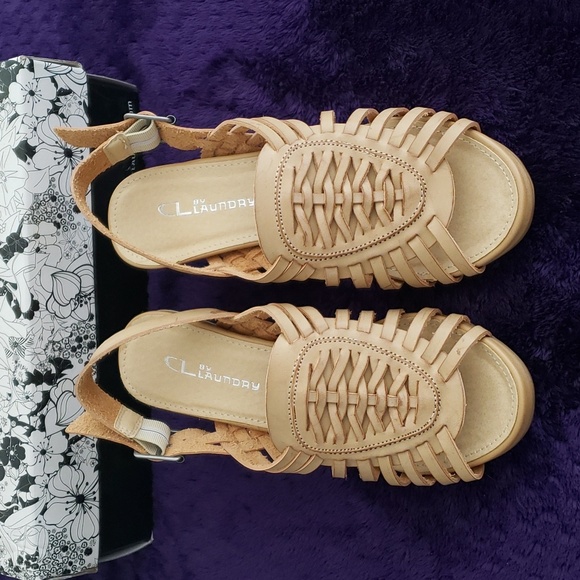 Leather Wedge Sandals - Picture 3 of 4